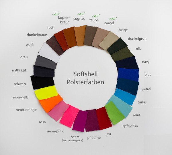 Softshell Farbmuster - 3-5 Stk. deiner Wahl